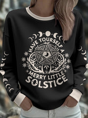 Damen-Sweatshirt mit Stonehenge-Motiv zur Wintersonnenwende (UK)