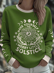 Damen-Sweatshirt mit Stonehenge-Motiv zur Wintersonnenwende (UK)