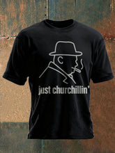 Unisex Funny Churchill Printed T-shirt