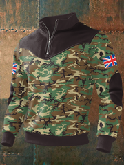 Herren-Sweatshirt mit Tarnmuster und Landwood-Motiv (UK Veteran)
