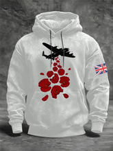 Oversized-Hoodie mit überschnittenen Schultern und Taschen im Stil eines Flugzeugs der Royal Air Force