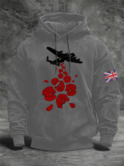 Oversized-Hoodie mit überschnittenen Schultern und Taschen im Stil eines Flugzeugs der Royal Air Force