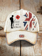 Unisex-Mütze mit Aufdruck „Lest We Forget“ zum Gedenktag