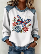 Damen-Sweatshirt im britischen Patchwork-Stil