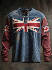 Men's British Flag Printed Casual T-shirt