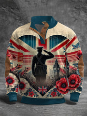 Men's Remembrance Day Lest We Forget Four-button Hoodie