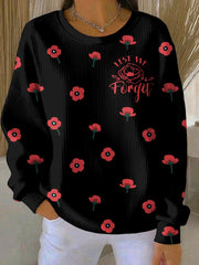 Damen-Sweatshirt mit Aufdruck zum Gedenktag