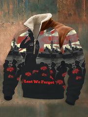 Herren-Sweatshirt mit Aufdruck zum Gedenktag „Wir werden nicht vergessen“