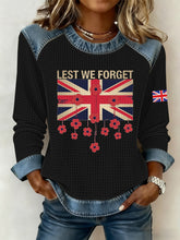 Women's Remembrance Day Print Waffle Sweatshirt