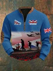 Men's Remembrance Day Lest We Forget Printed Sweatshirt