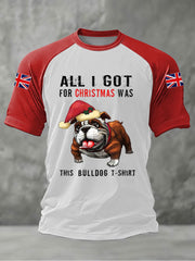 Herren-T-Shirt „Alles, was ich zu Weihnachten bekommen habe, war dieses Bullgog-Shirt“