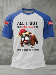 Herren-T-Shirt „Alles, was ich zu Weihnachten bekommen habe, war dieses Bullgog-Shirt“