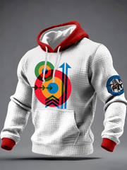 Men's Mod Target Arrows 60s Pop Art The Jam Checkered Cotton Hoodie