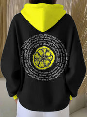 Women's I Wanna Be Adored Lemon Roses Music Lover Printed Hoodie