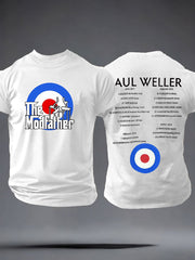 Herren-T-Shirt „The Modfather Paul Weller“ aus Baumwollimitat mit kurzen Ärmeln