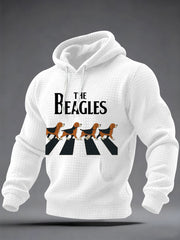 Men's Funny “The Beagles” Dog Lover Beatles Parody Casual Checkered Hoodie