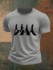 Klassisches Herren-Freizeit-T-Shirt mit Print einer legendären Rockband