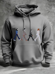 Klassischer Herren-Hoodie mit Aufdruck einer legendären Rockband – das perfekte Geschenk für Fans