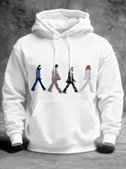 Klassischer Herren-Hoodie mit Aufdruck einer legendären Rockband – das perfekte Geschenk für Fans