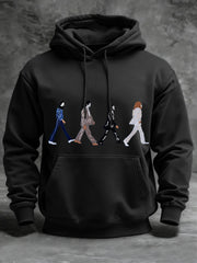 Klassischer Herren-Hoodie mit Aufdruck einer legendären Rockband – das perfekte Geschenk für Fans