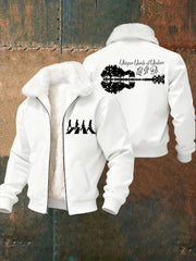 Herren-Sweatshirt mit Gitarrenmotiv „Let It Be“ – Klassisches Design der legendären Rockband – Geschenk für Fans – Lässiger Plüsch-Reißverschluss