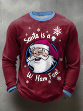 Men's UK Football Lover Christmas Printed Waffle Tops