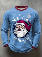 Herren-Waffelshirt mit Weihnachtsaufdruck für Fußballfans aus Großbritannien