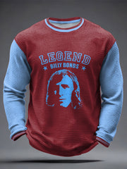 Herren-Waffelshirt mit Legendenprint und Fußballmotiv