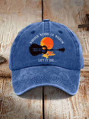 Unisex Whisper Words of Wisdom Let it Be Guitar Print Hat