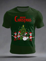 Retro-T-Shirt für Herren mit legendärem Rockband-Weihnachtsmotiv – das perfekte Geschenk für Fans