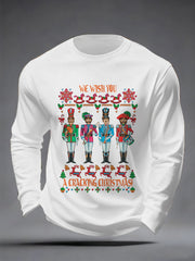 Retro-Langarmshirt für Herren mit dem Aufdruck „Wish You Have A Cracking Christmas“ – klassisch und legendär –
