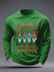 Retro-Langarmshirt für Herren mit dem Aufdruck „Wish You Have A Cracking Christmas“ – klassisch und legendär –
