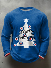 Herren-Waffelpapp-Tops mit Weihnachtsmotiven, inspiriert von britischen Mods und Musikliebhabern