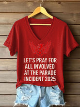 Women's Pray For All Involved British Soccer Printed T-shirt