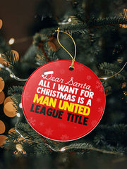 UK Football Lover Christmas Printed Decoration