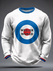 Men's Modfather UK Music Mods Lover Waffle Long Sleeve T-Shirt