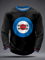 Men's Modfather UK Music Mods Lover Waffle Long Sleeve T-Shirt