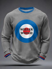 Men's Modfather UK Music Mods Lover Waffle Long Sleeve T-Shirt