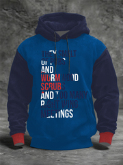 Oversized-Hoodie für Herren im Stil britischer Mods und Musikliebhaber mit überschnittenen Schultern und Taschen