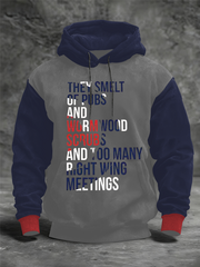 Oversized-Hoodie für Herren im Stil britischer Mods und Musikliebhaber mit überschnittenen Schultern und Taschen