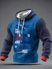 Men's UK Mods Music Lover Checkered Cotton Hoodie