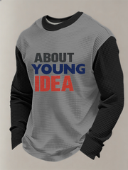 Men's UK Mods Music Lover Waffle Long Sleeve Sweatshirt