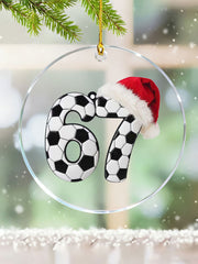 UK Football Lover Christmas Printed Acrylic Decoration