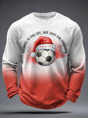 Men's ’UK Football Lover Christmas Printed Waffle Tops