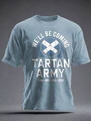 Unisex UK Football Lover Scotland We'll Be Coming 2026 Printed T-shirt