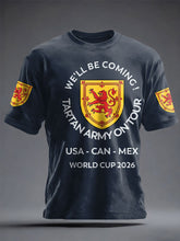 Unisex UK Football Lover Scotland We'll Be Coming 2026 Printed T-shirt