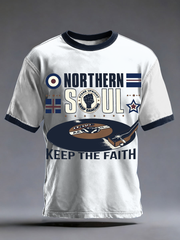 Kurzarm-T-Shirt für Herren mit Northern-Soul-Motiv aus Großbritannien