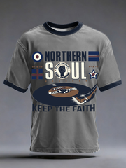 Kurzarm-T-Shirt für Herren mit Northern-Soul-Motiv aus Großbritannien