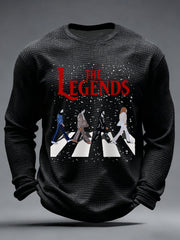 Men's Retro Classic Legendary Rock Band Print Gift For Fans Casual Long Sleeve T-Shirt