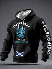 Herren-Hoodie mit Aufdruck „UK Football Lover Scotland We'll Be Coming 2026“